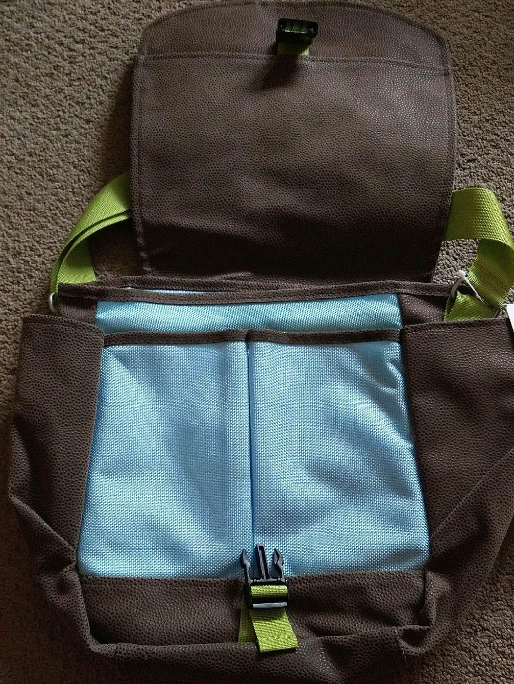 Haiku Brown & Lime Green Paisley To-go Bag - Picture 4 of 9